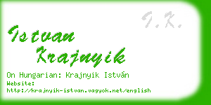 istvan krajnyik business card